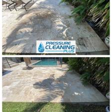 Travertine Pool Deck Cleaning 1